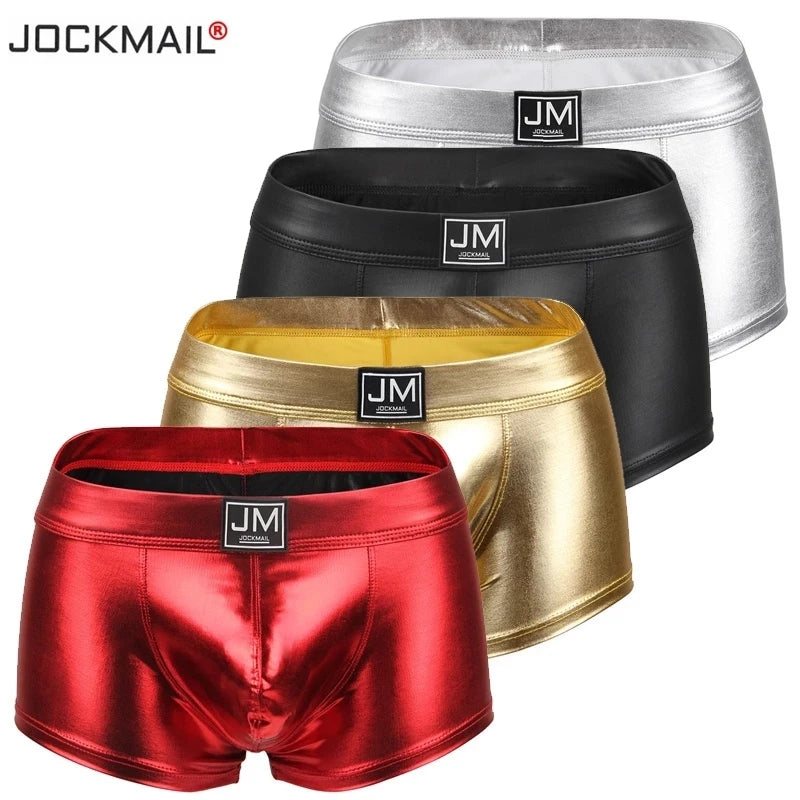 PU Leather Mens Underwear Boxers Brief