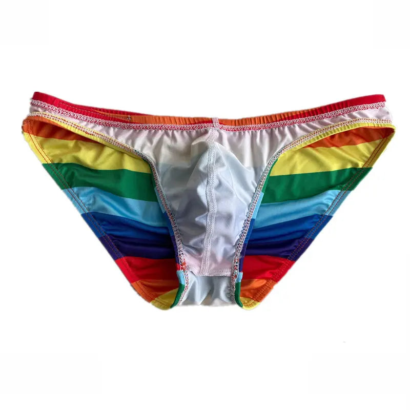 Rainbow Color Thong Swimwear Briefs