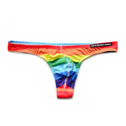 Rainbow Color Thong Swimwear Briefs