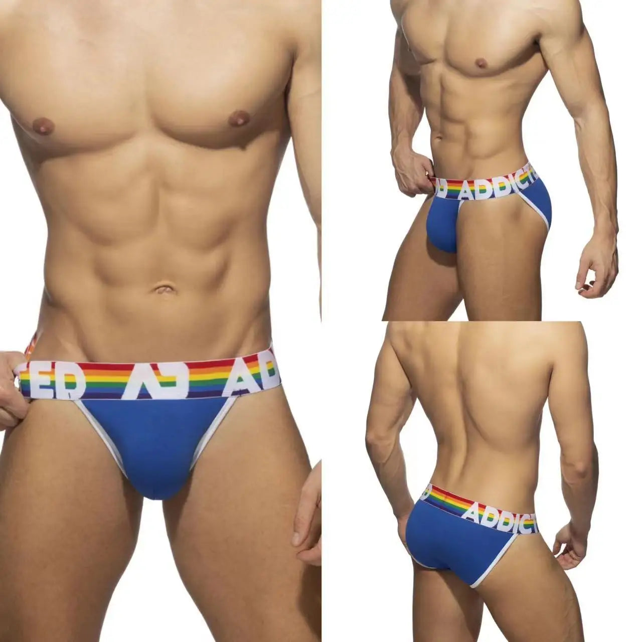 Rainbow Mid-Waist Men's Tanga Briefs