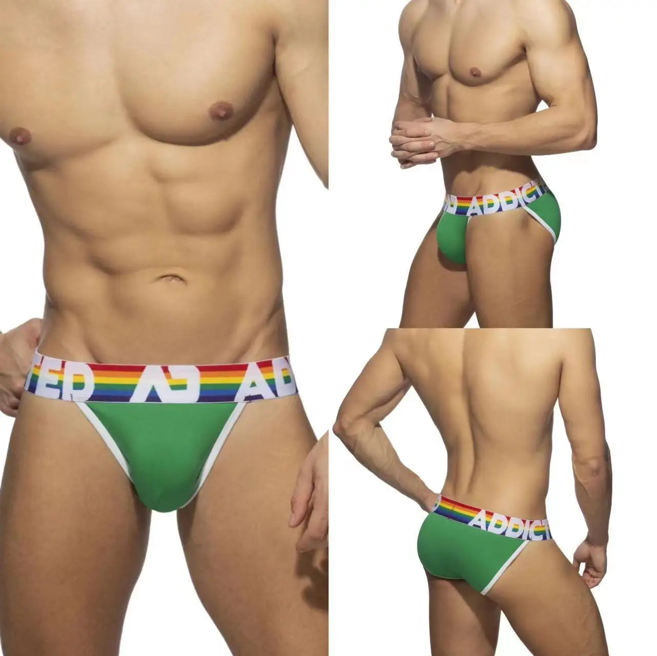 Rainbow Mid-Waist Men's Tanga Briefs