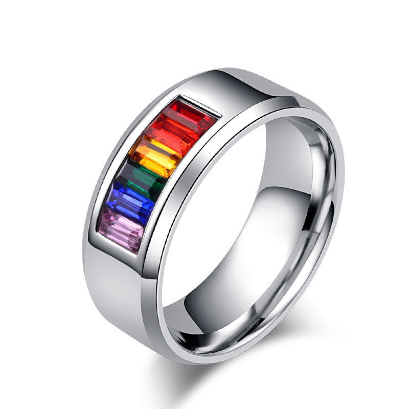 rainbow accessories ring for man