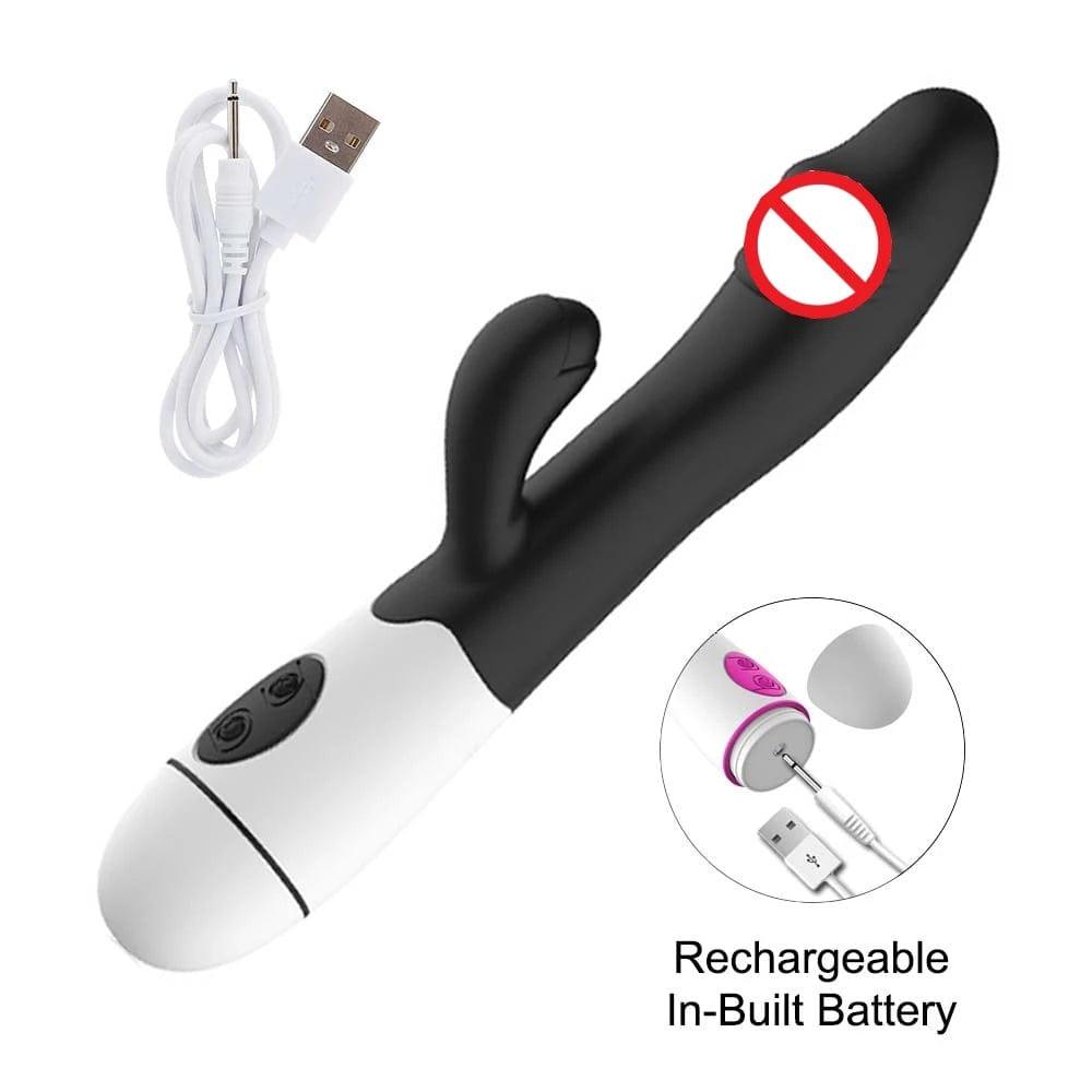 Rechargeable G Spot Rabbit Vibrator - 30 Speeds