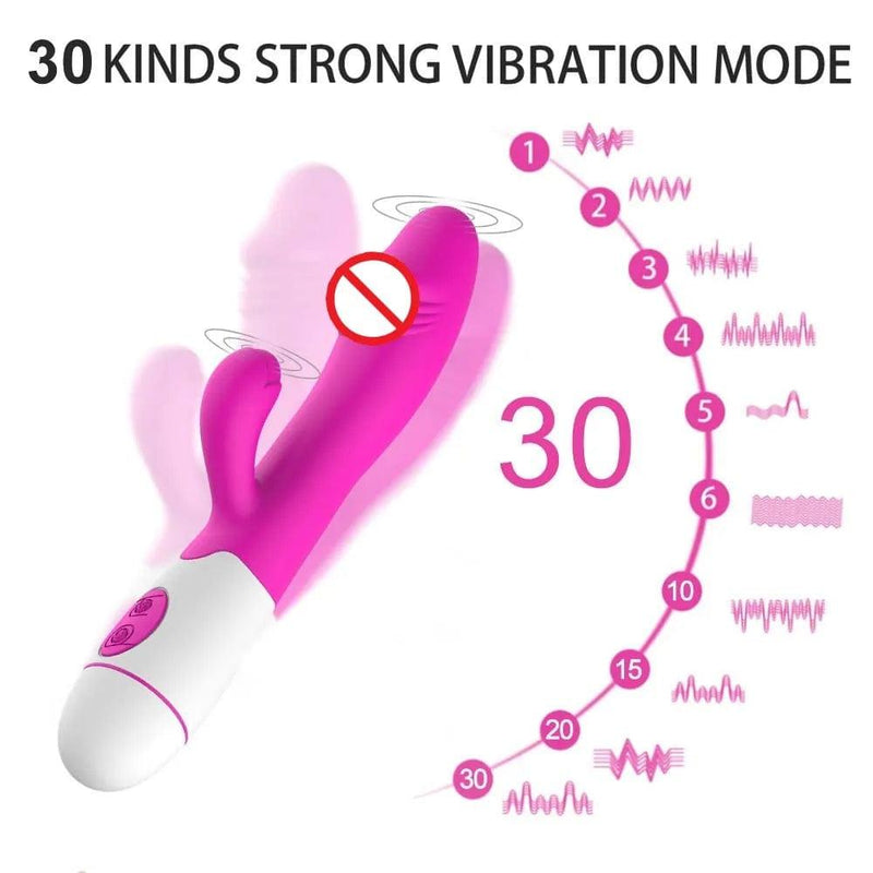 Rechargeable G Spot Rabbit Vibrator - 30 Speeds