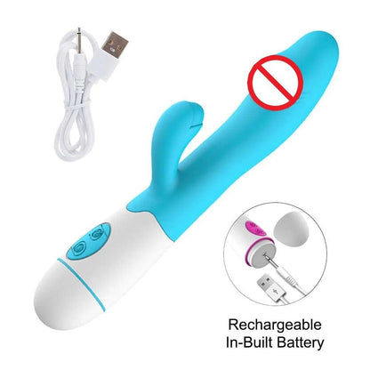 Rechargeable G Spot Rabbit Vibrator - 30 Speeds