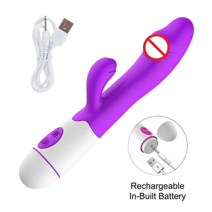 Rechargeable G Spot Rabbit Vibrator - 30 Speeds