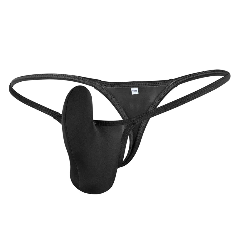 Sissy Mens Thongs with Penis Pouch Sleeve