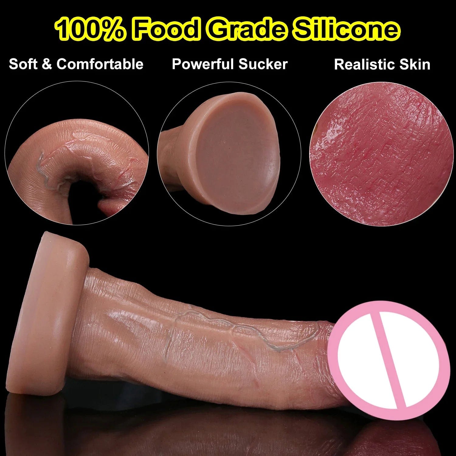 Realistic Silicone Dildo with Suction Cup