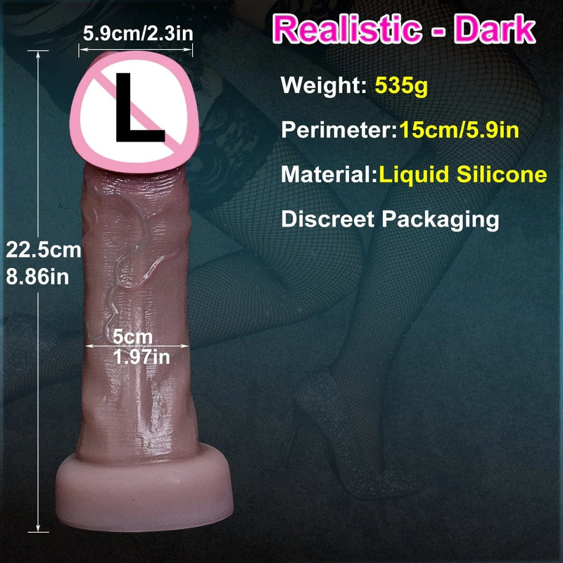 Realistic Silicone Dildo with Suction Cup