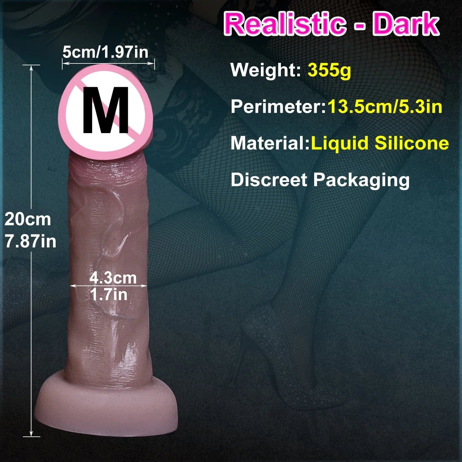 Realistic Silicone Dildo with Suction Cup