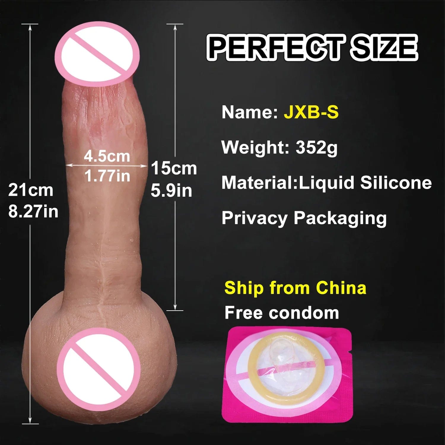 Realistic Silicone Dildo with Suction Cup