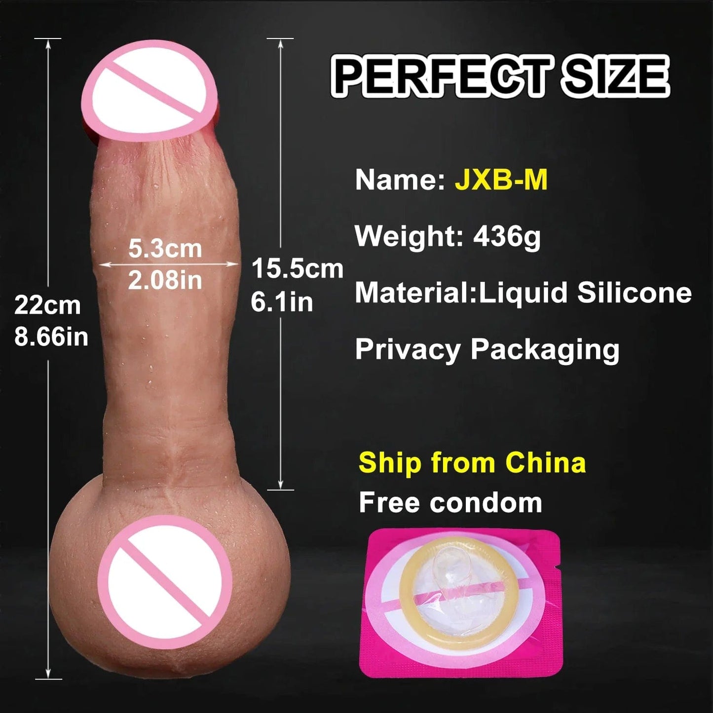 Realistic Silicone Dildo with Suction Cup