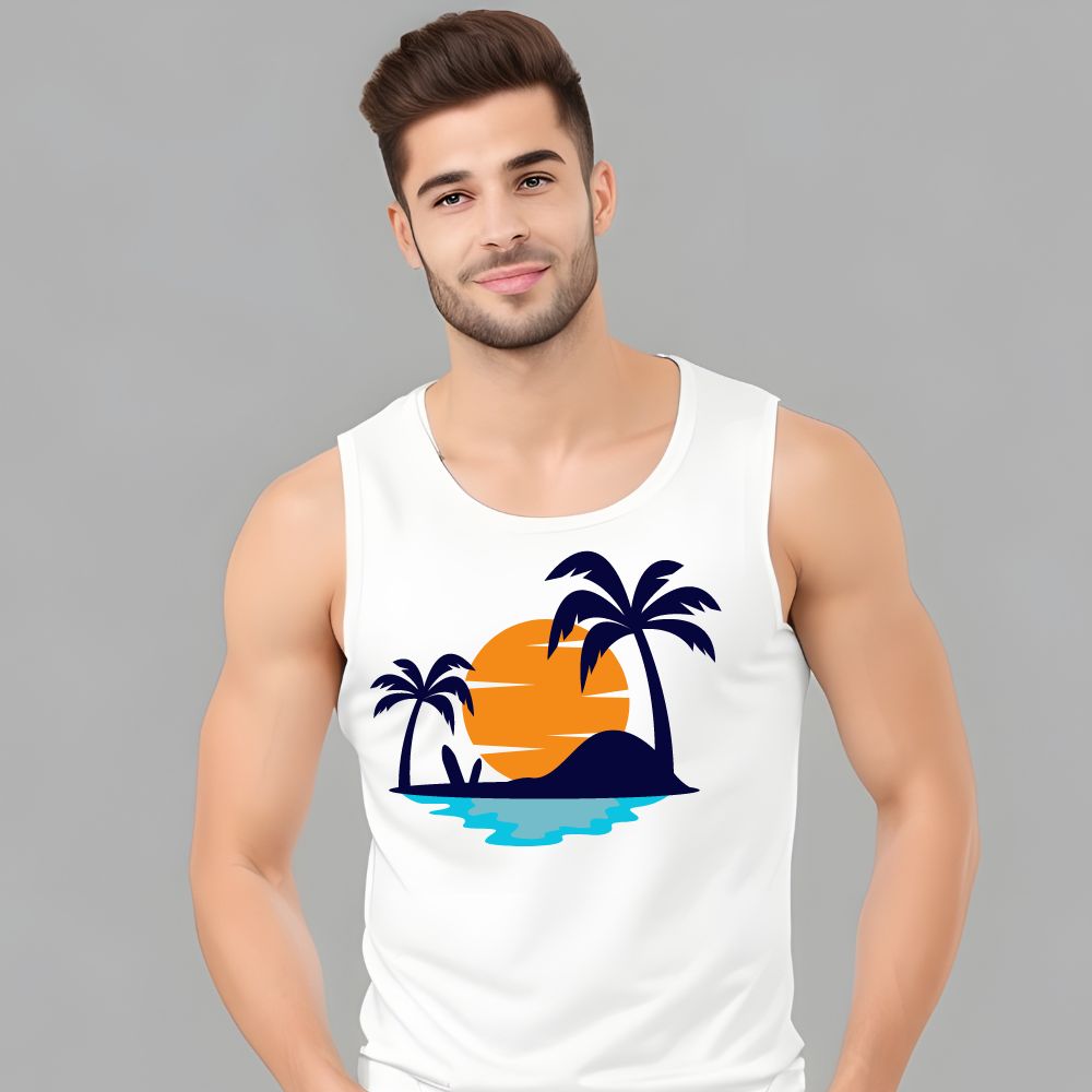 The Gay Fashion Palace Tank Top Sunset Island Jersey Tank Top