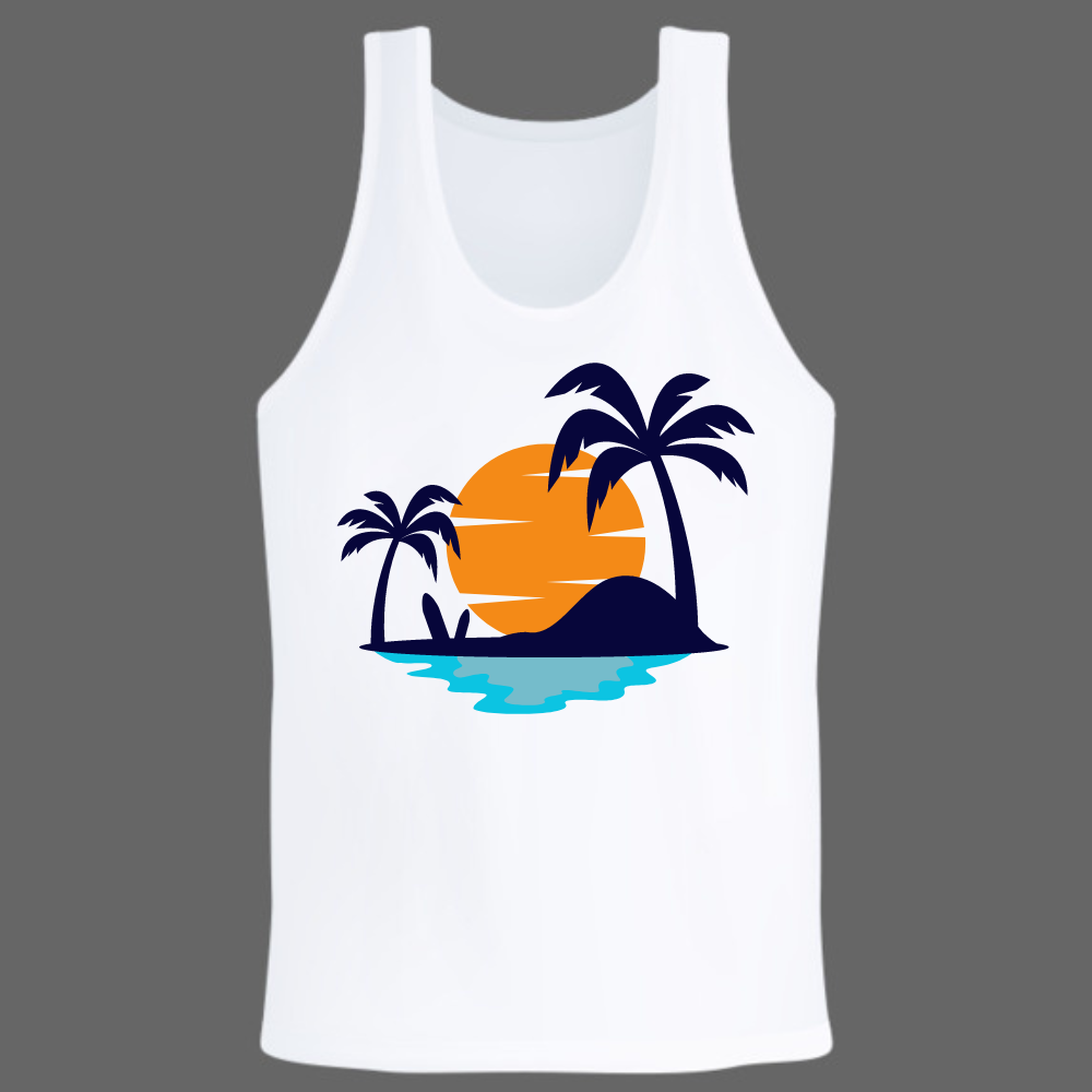 The Gay Fashion Palace Tank Top Sunset Island Jersey Tank Top