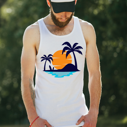 The Gay Fashion Palace Tank Top Sunset Island Jersey Tank Top