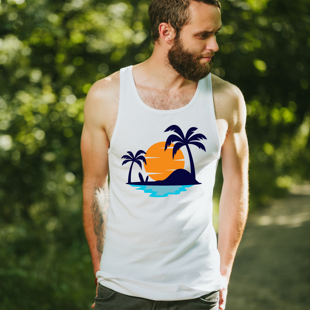 The Gay Fashion Palace Tank Top Sunset Island Jersey Tank Top