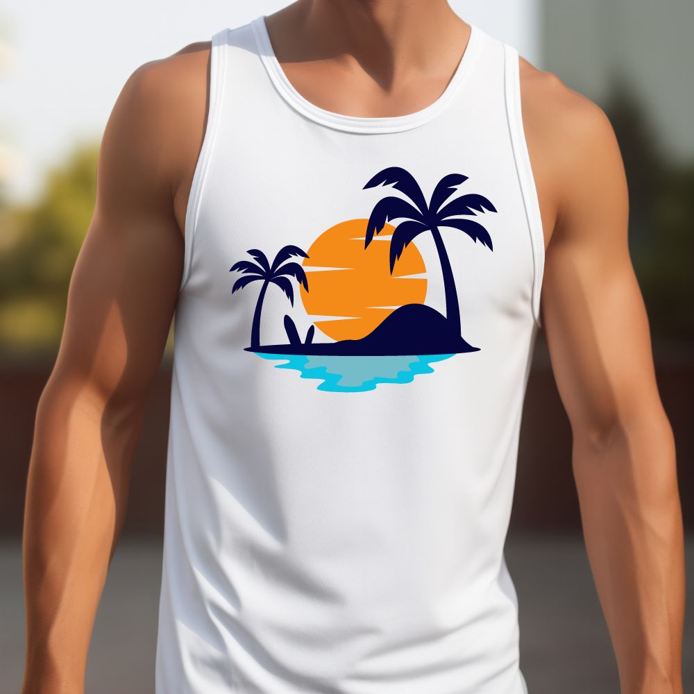 The Gay Fashion Palace Tank Top Sunset Island Jersey Tank Top