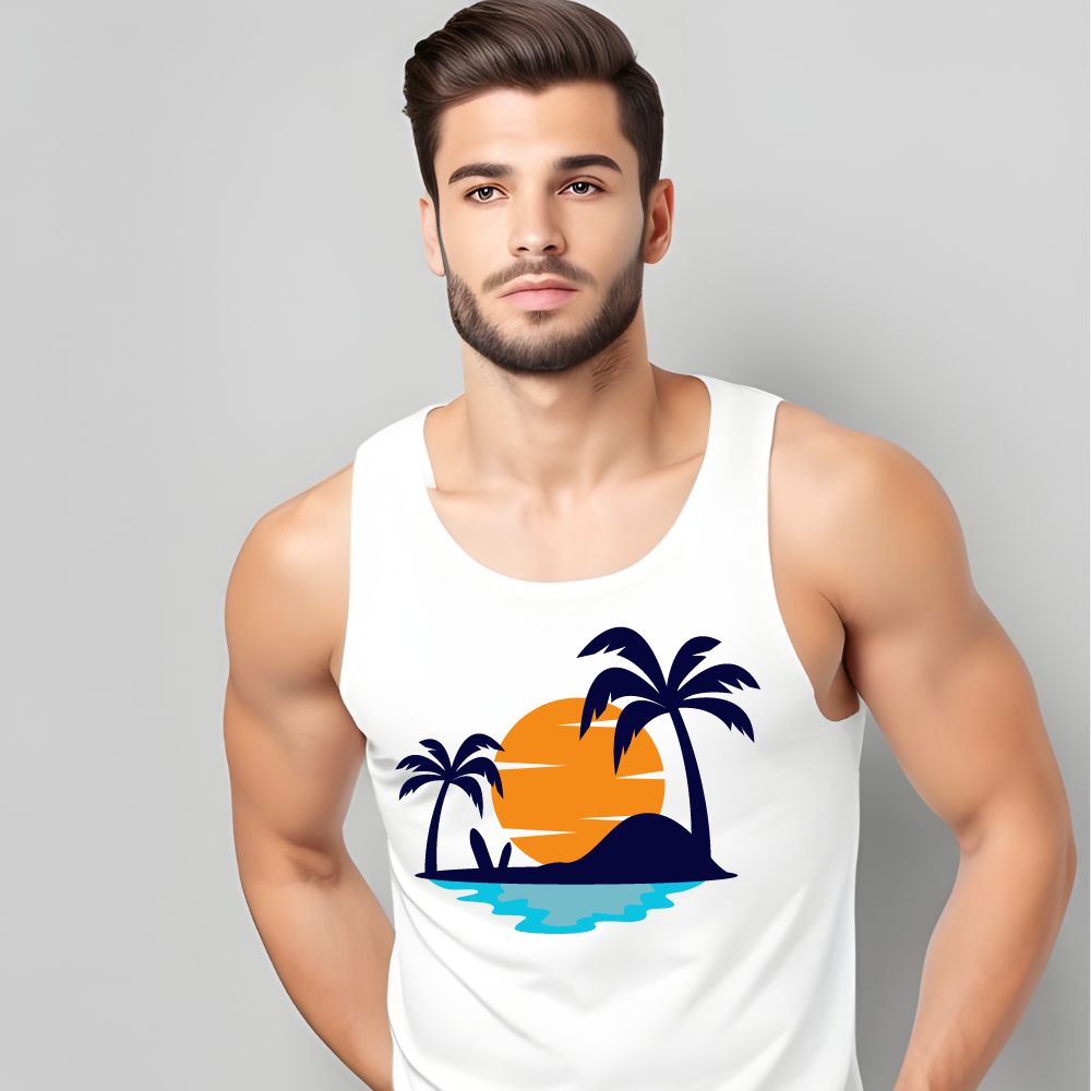 The Gay Fashion Palace Tank Top Sunset Island Jersey Tank Top