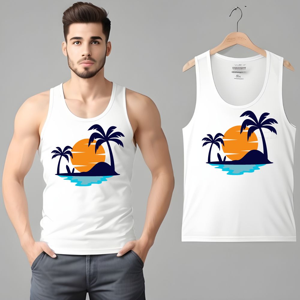 The Gay Fashion Palace Tank Top Sunset Island Jersey Tank Top