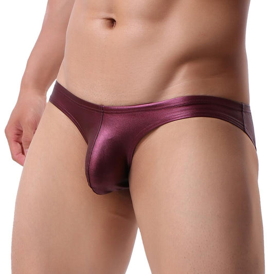 Brave Person Sexy Imitation Leather Mens Briefs