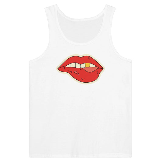 Men's Provocative Tee Playful Jersey Tank Top - Kiss of Style