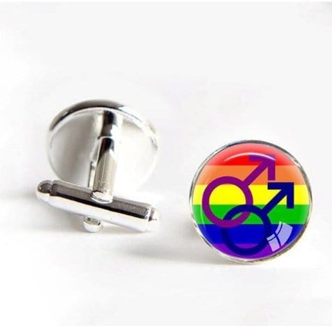 Rainbow Gay Pride Cufflinks - Unisex Classic Cuff Links