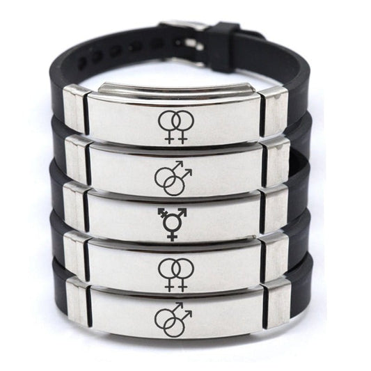 Stainless Steel LGBT ID Bracelet: Timeless Style & Pride Statement