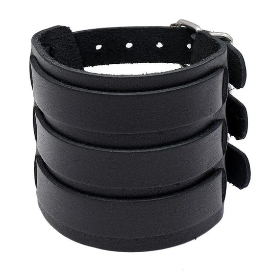 Stylish Genuine Leather Men's Cuff Bracelet