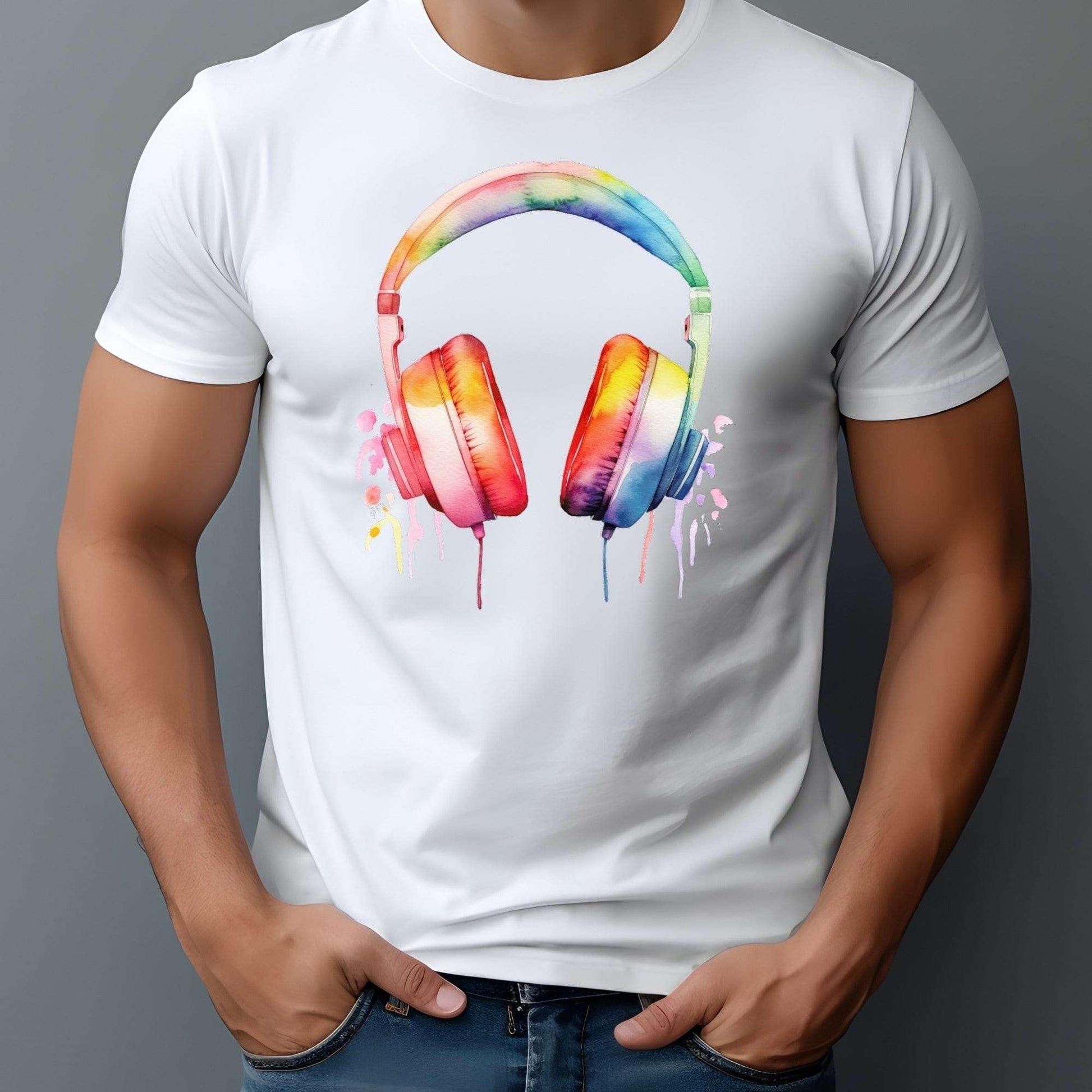 Valentines Printed T-shirt Rainbow Romance Graphic Tee